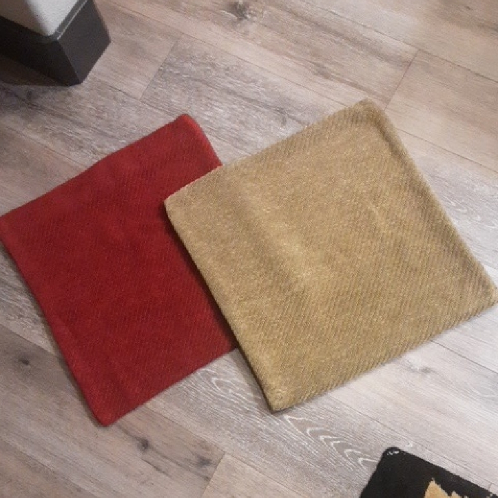 Pottery Barn Red and Gold Accent Pillow Covers